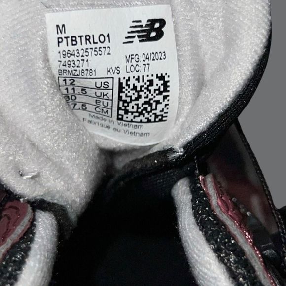 NWOB Toddler New Balance DynaSoft Trail Magic BOA Washed Burgundy Black Size 12 - Picture 5 of 7